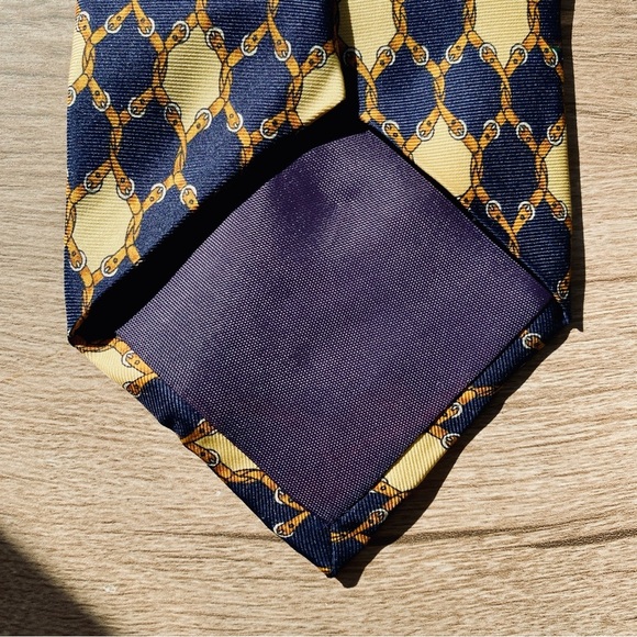 Bert Pulitzer Vintage All Silk Men’s Tie Made in USA Linked Belt Design - Picture 5 of 5